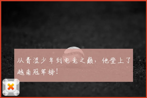 从青涩少年到电竞之巅,他登上了越南冠军榜!